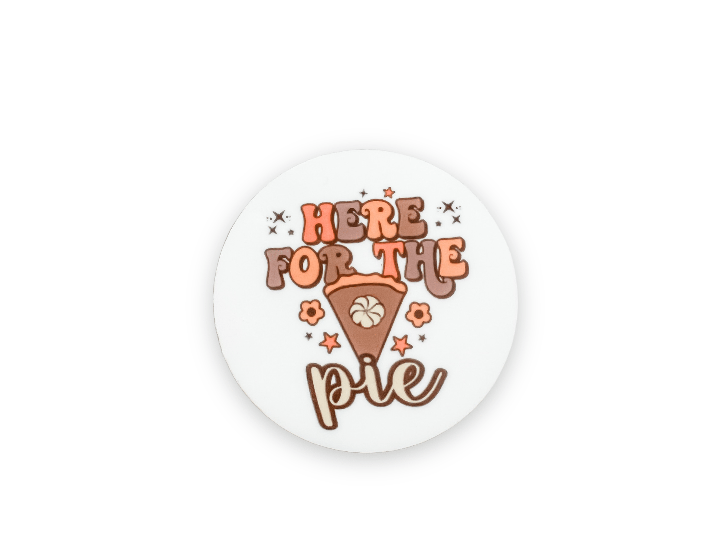 Acrylic Here For The Pie Badge Topper + Reel - | Happie Potato Image 1