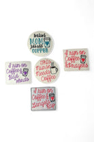 Vinyl I Run On Coffee Badge Topper + Reel - | Happie Potato Image 1