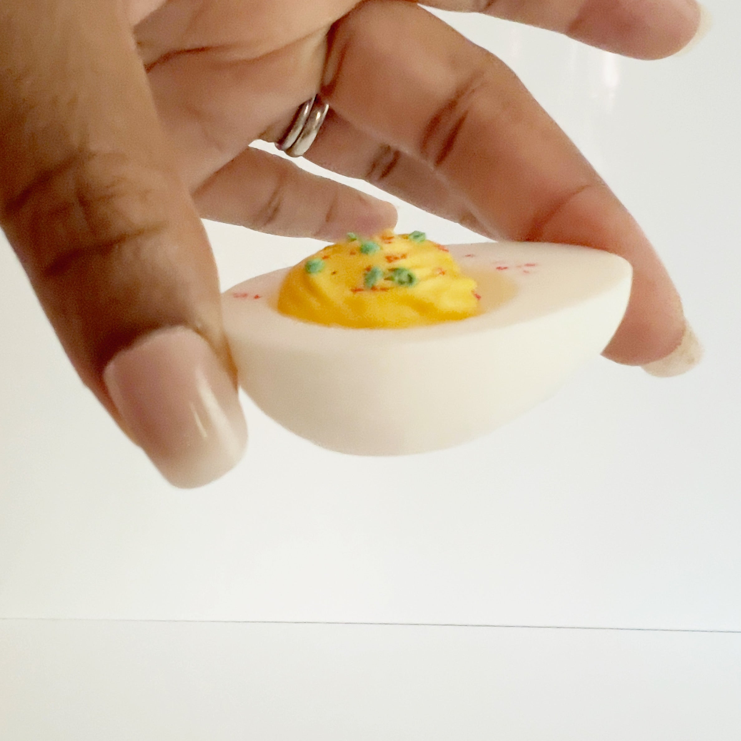 Deviled Egg Fidget Clicker | 3D Printed Sensory Toy - | Happie Potato Image 2