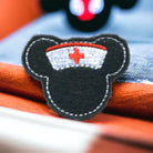 Felt Magical Mouse Nurse Badge Topper + Reel - | Happie Potato Image 2