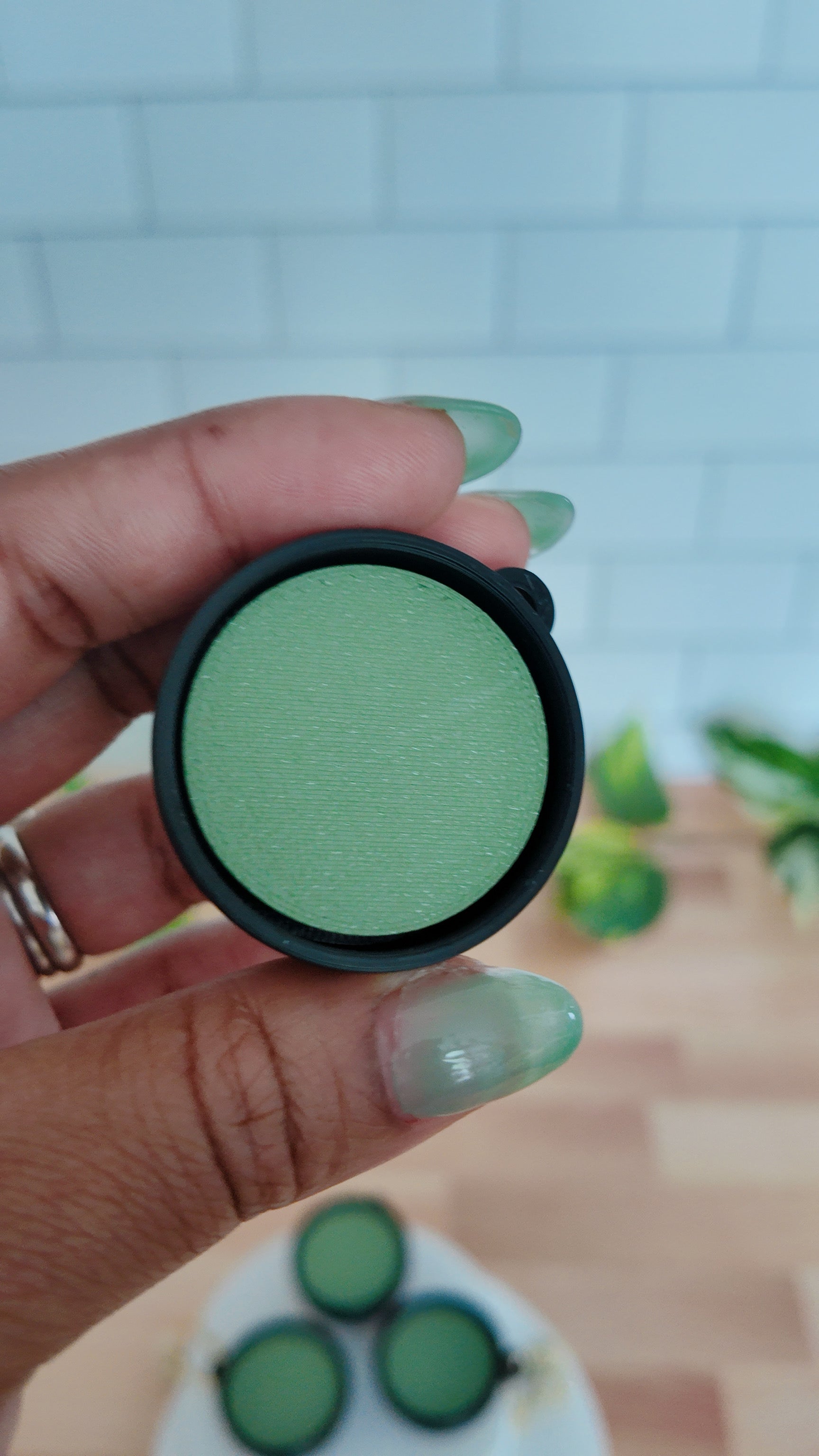 Matcha 3D Fidget Clicker with Mini Whisk Charm - Satisfying ASMR Keychain - | Happie Potato Image 4