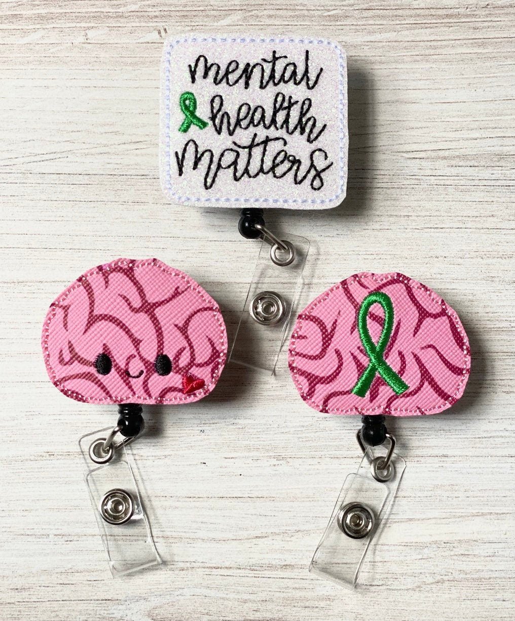 Vinyl Brain Badge Badge Topper + Reel - | Happie Potato Image 7