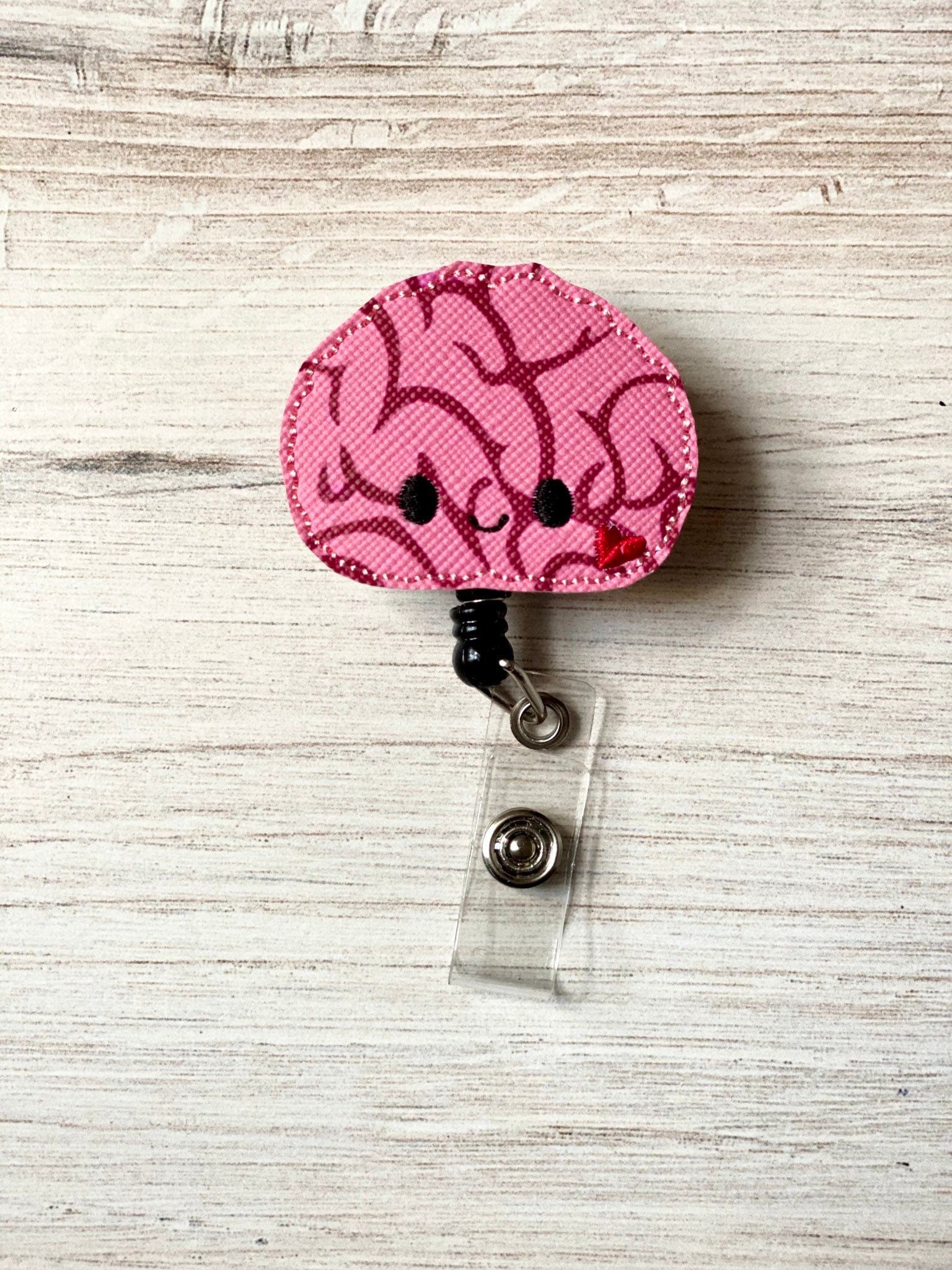 Vinyl Brain Badge Badge Topper + Reel - | Happie Potato Image 4