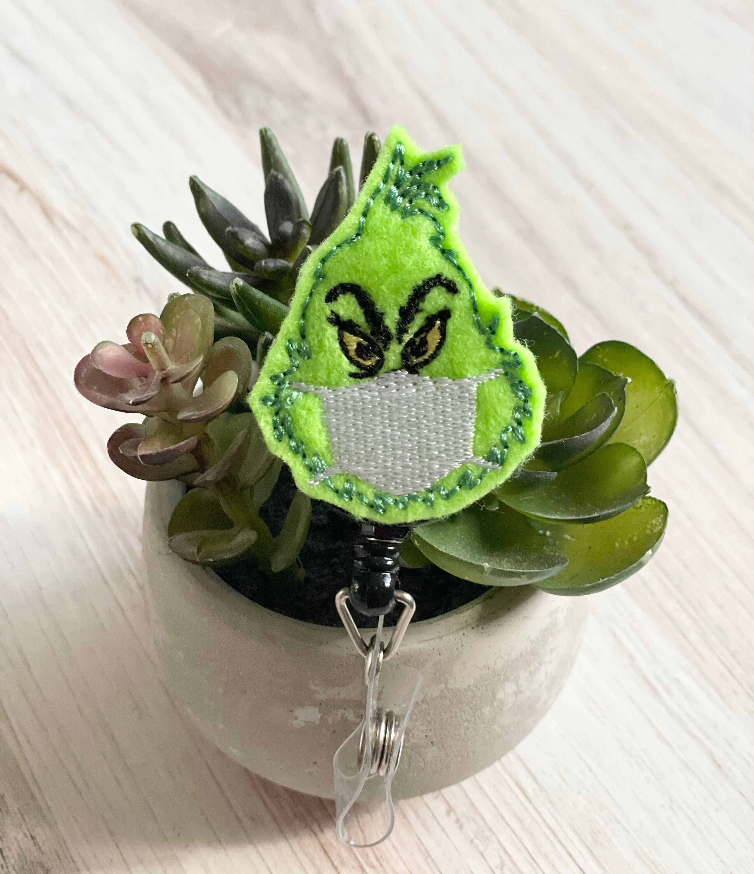 Felt Mean One Mask Badge Topper + Reel - Happie Potato