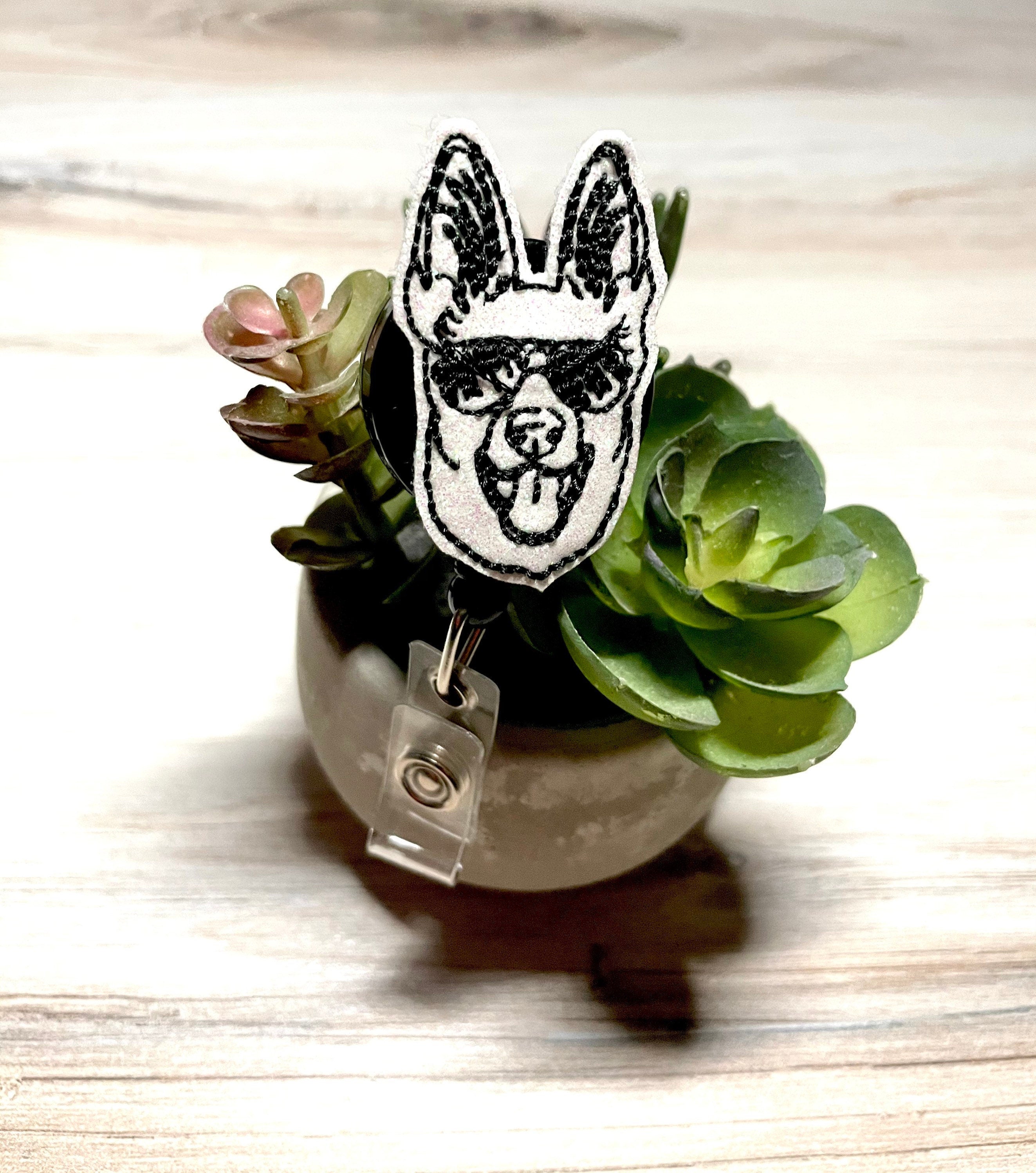 Glitter K - 9   Badge Topper + Reel - Happie Potato