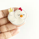 Vinyl Hen Full Body Badge Topper + Reel - | Happie Potato Image 3