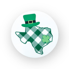 Acrylic Texas Saint Patrick's Day Badge Topper + Reel - | Happie Potato Image 1